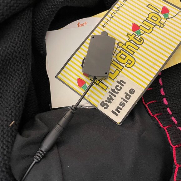 Quacker Factory Light Up Christmas Tree Sweater Beaded Sequined Women’s Large 3D - Picture 6 of 8